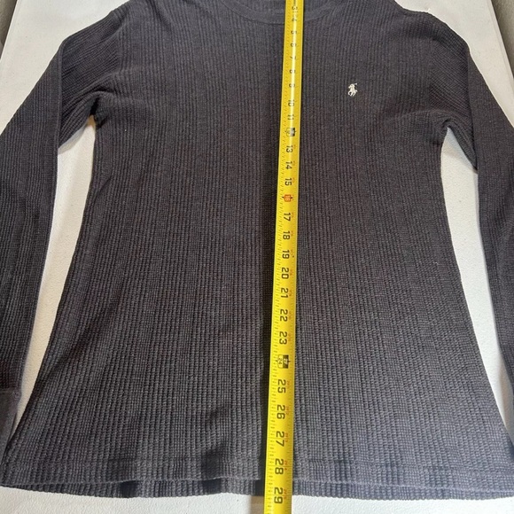 RALPH LAUREN GOLF Striped Collar Polo gray vintage Sz S - Picture 8 of 8
